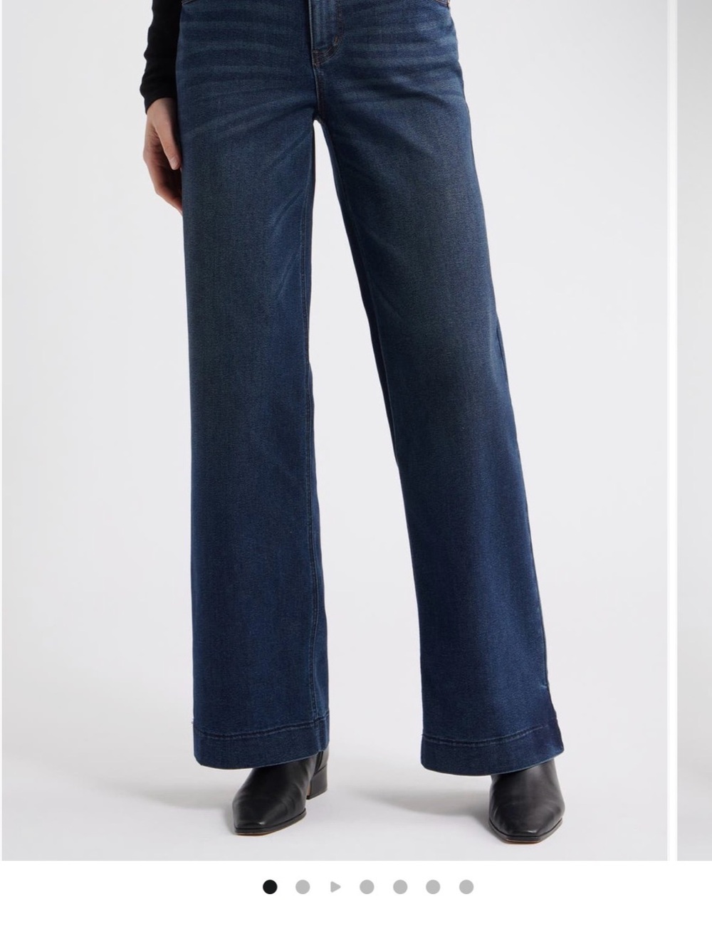 Wit & Wisdom Mid-Rise Wide-Leg Jeans in Deep Indigo